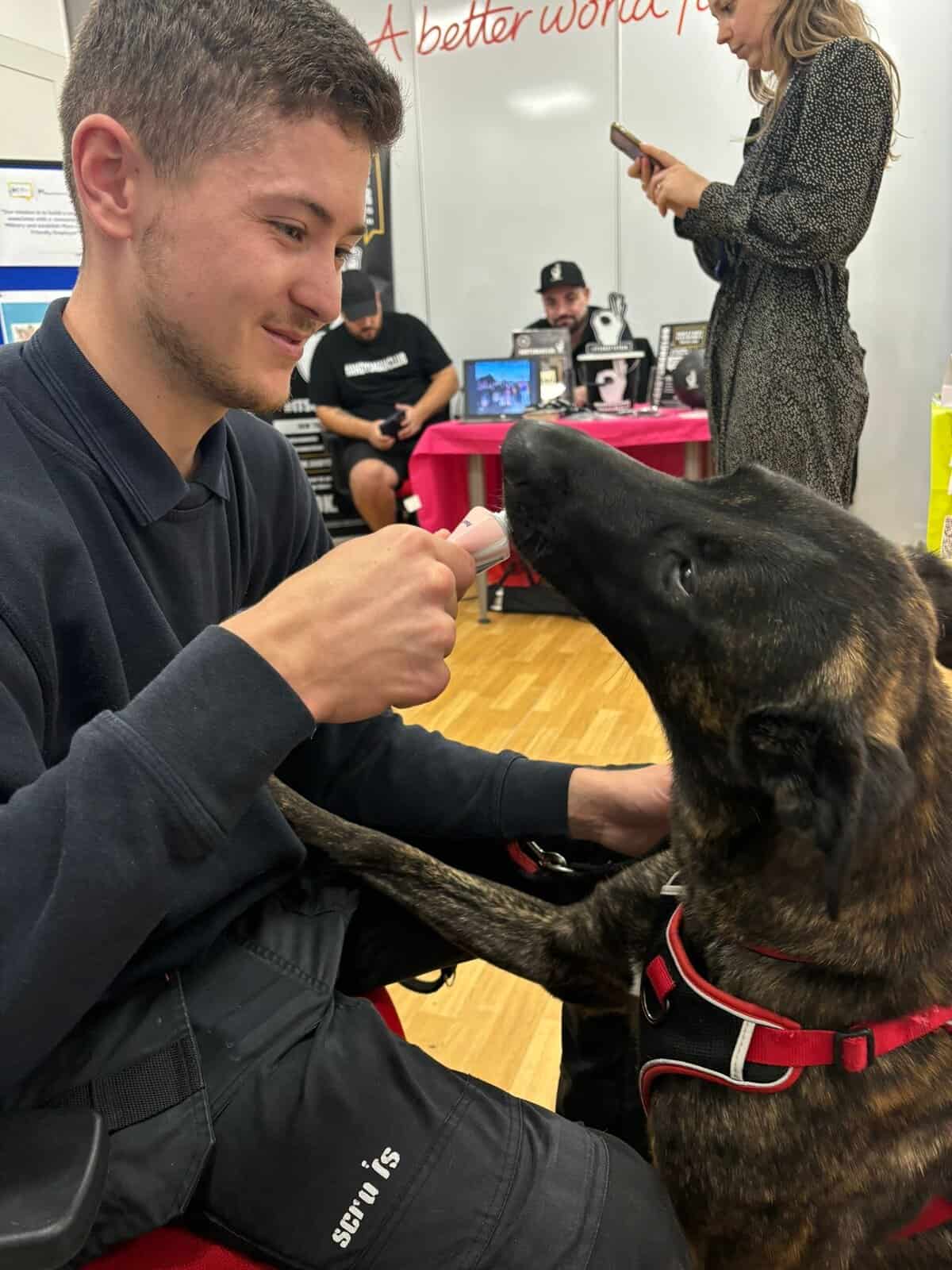 Liam, an animal care assistant at the RSPCA Leeds, Wakefield & District Branch