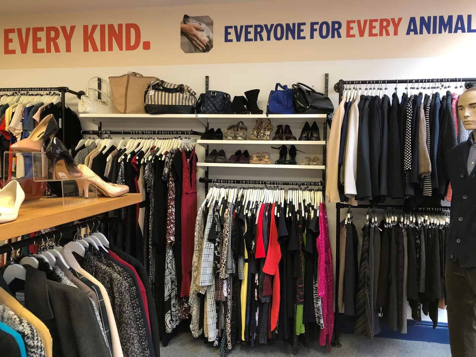 One of our charity shops at The RSPCA Leeds, Wakefield & District Branch