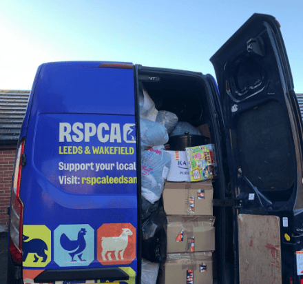 Donation Drive-thru A photo of the back of our van at one of our latest Donation Drive-thru mornings