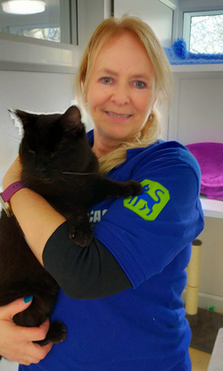 Christine, an animal care assistant at the RSPCA Leeds, Wakefield & District Branch